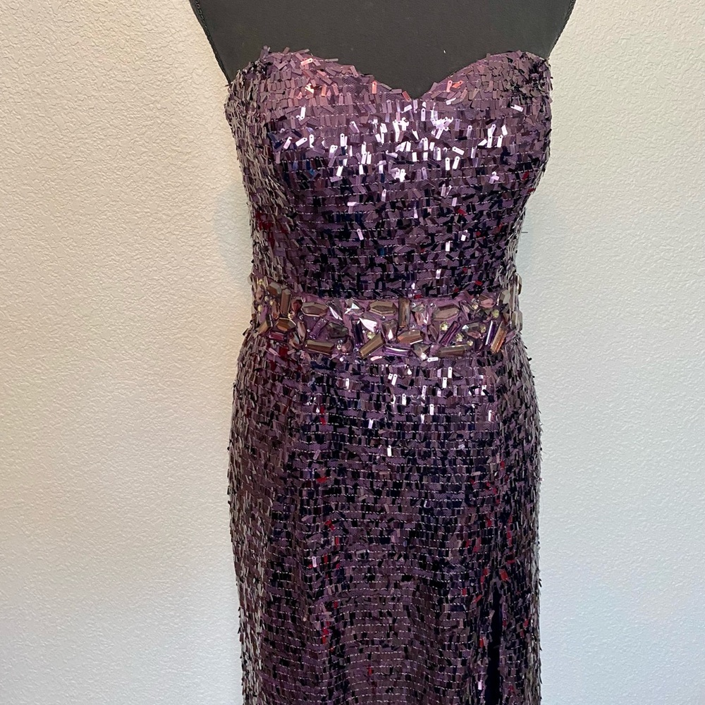 Purple sequin dress